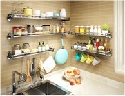 Multi Function Wall Shelves For Kitchen Storage , Seasoning Kitchen Wall Hanging Rack