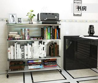 ชั้นเก็บของสแตนเลส 3 ชั้นบนล้อ พื้นที่ประหยัดอเนกประสงค์